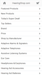 Mobile Screenshot of hearingshop.com