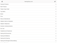 Tablet Screenshot of hearingshop.com
